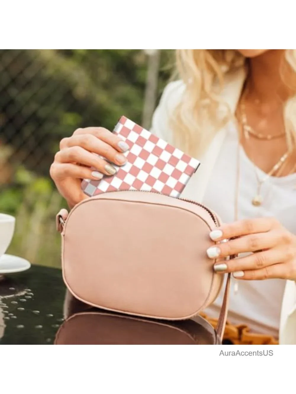 2Pcs PU Leather Coin Purse Pouch Mini Wallet Cosmetic Bag Cute Checkered